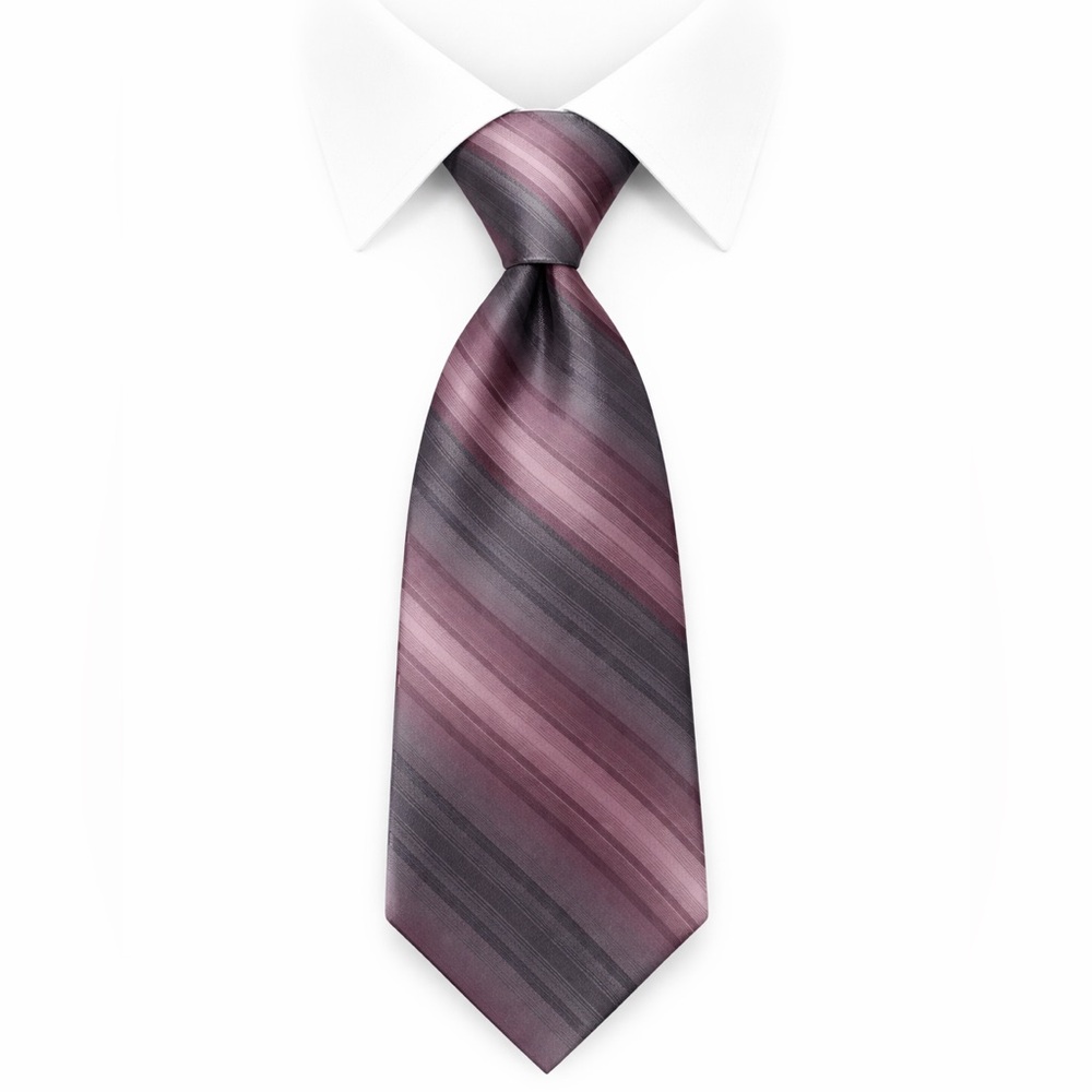 Axist Mens Silk Neck Tie Quiet Luxury Old Money Career Professional Striped Pink